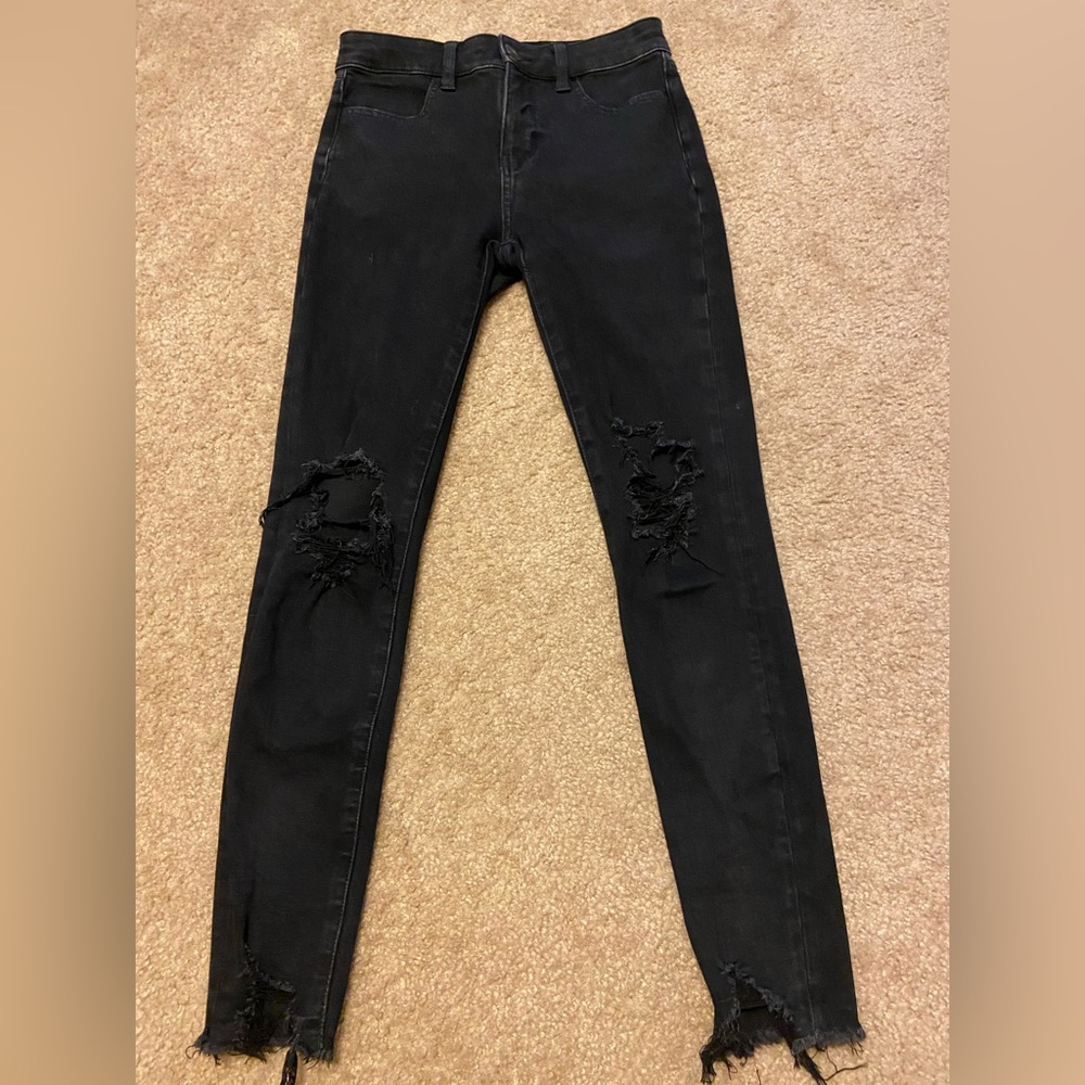 AE Black ripped jeans